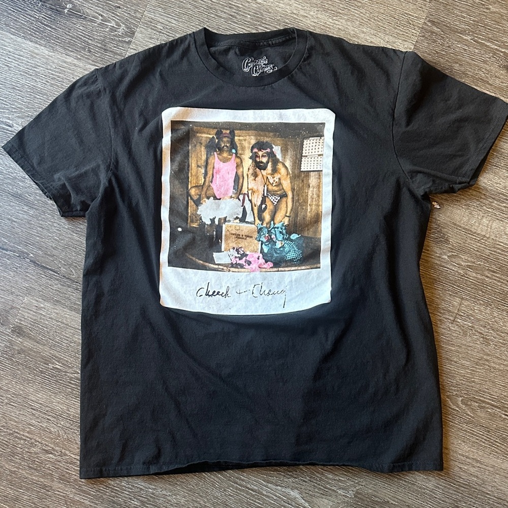 Cheech and Chong Polaroid Black T-Shirt - Picture 2 of 4